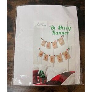 Annie’s Creative Girls Club Be Merry Banner Kit ACG3230 Christmas Décor DIY New